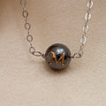 Personalized Name Letter Gun Metal Ball With Chain