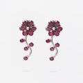 Floral Ruby Earrings