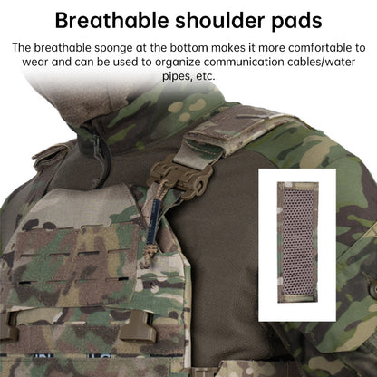 Tactical Plate Carrier Vest - Quick Release MOLLE Armor Carrier w/ Elastic Cummerbund (SS Style)
