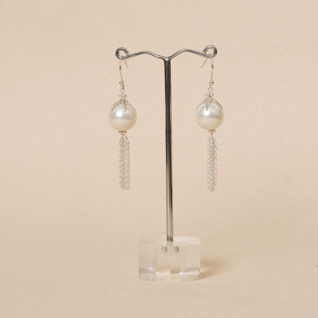 Tasseled Pearl Earrings
