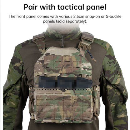 Tactical Plate Carrier Vest - Quick Release MOLLE Armor Carrier w/ Elastic Cummerbund (SS Style)