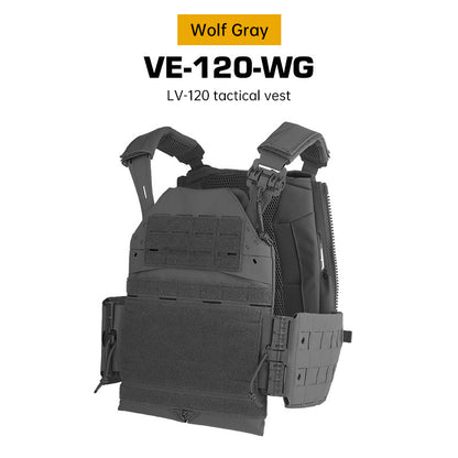 Tactical Plate Carrier Vest - Quick Release MOLLE Armor Carrier w/ Elastic Cummerbund (SS Style)