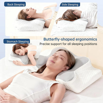 Cooling Viscoelastic Memory Foam Pillow – Heat-Resistant Slow Rebound Cushion