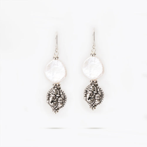 Carved Silver-Pearl Hooks