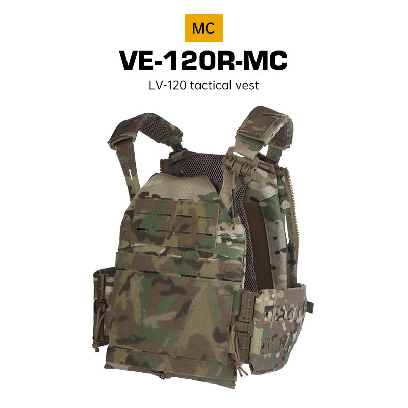 Tactical Plate Carrier Vest - Quick Release MOLLE Armor Carrier w/ Elastic Cummerbund (SS Style)
