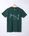 Soft cotton unisex t-shirt with colorful print for casual fashion