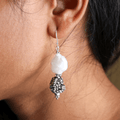 Carved Silver-Pearl Hooks