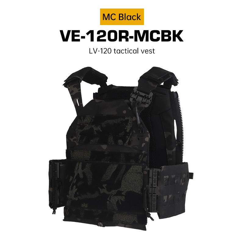 Tactical Plate Carrier Vest - Quick Release MOLLE Armor Carrier w/ Elastic Cummerbund (SS Style)