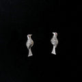 Carved Bird Earrings