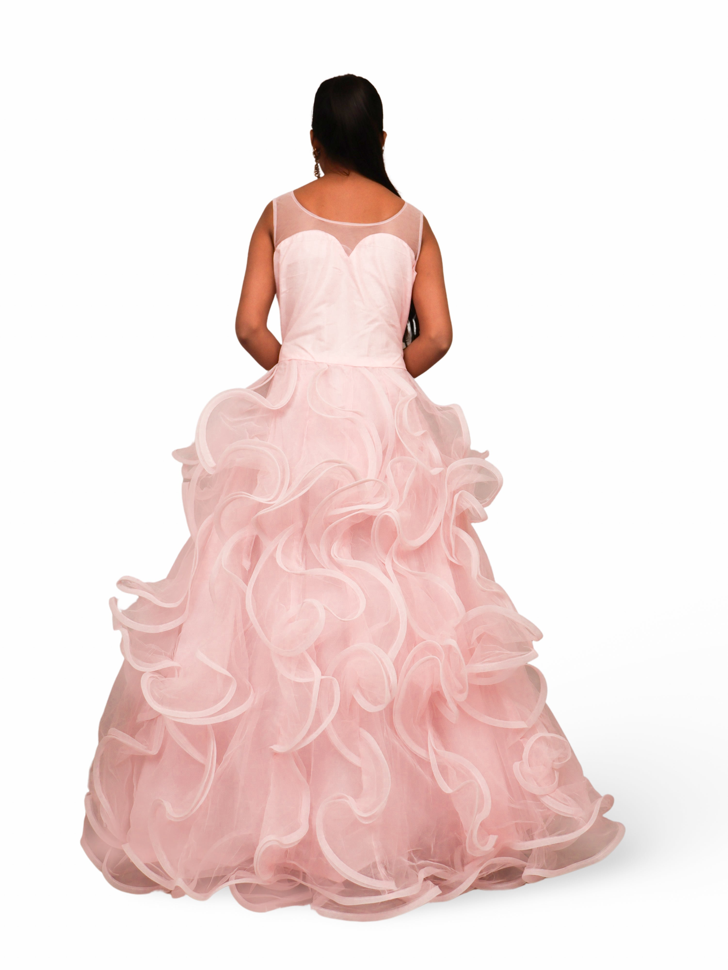 Net Fabric Gown with Stone & Sequin by Shreekama