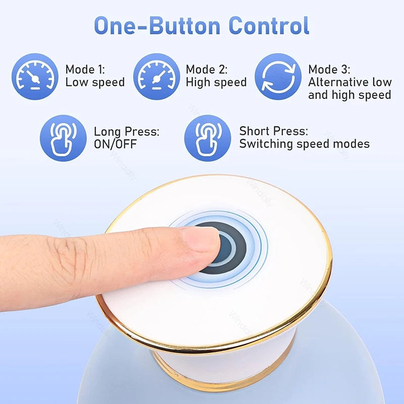 Cordless Electric Scalp Massager 4-Head Deep Kneading 1200mAh IPX6 Waterproof