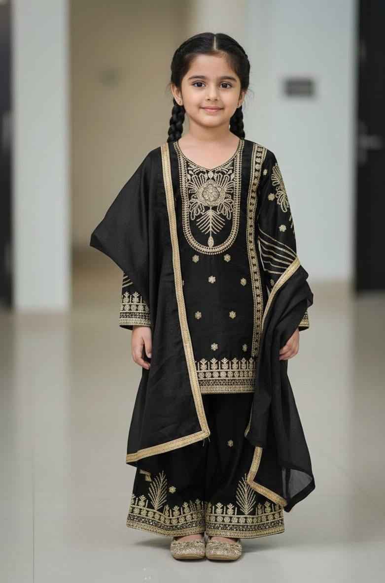 Zeenat Embroidered Ethnic Plazzo Set with Dupatta